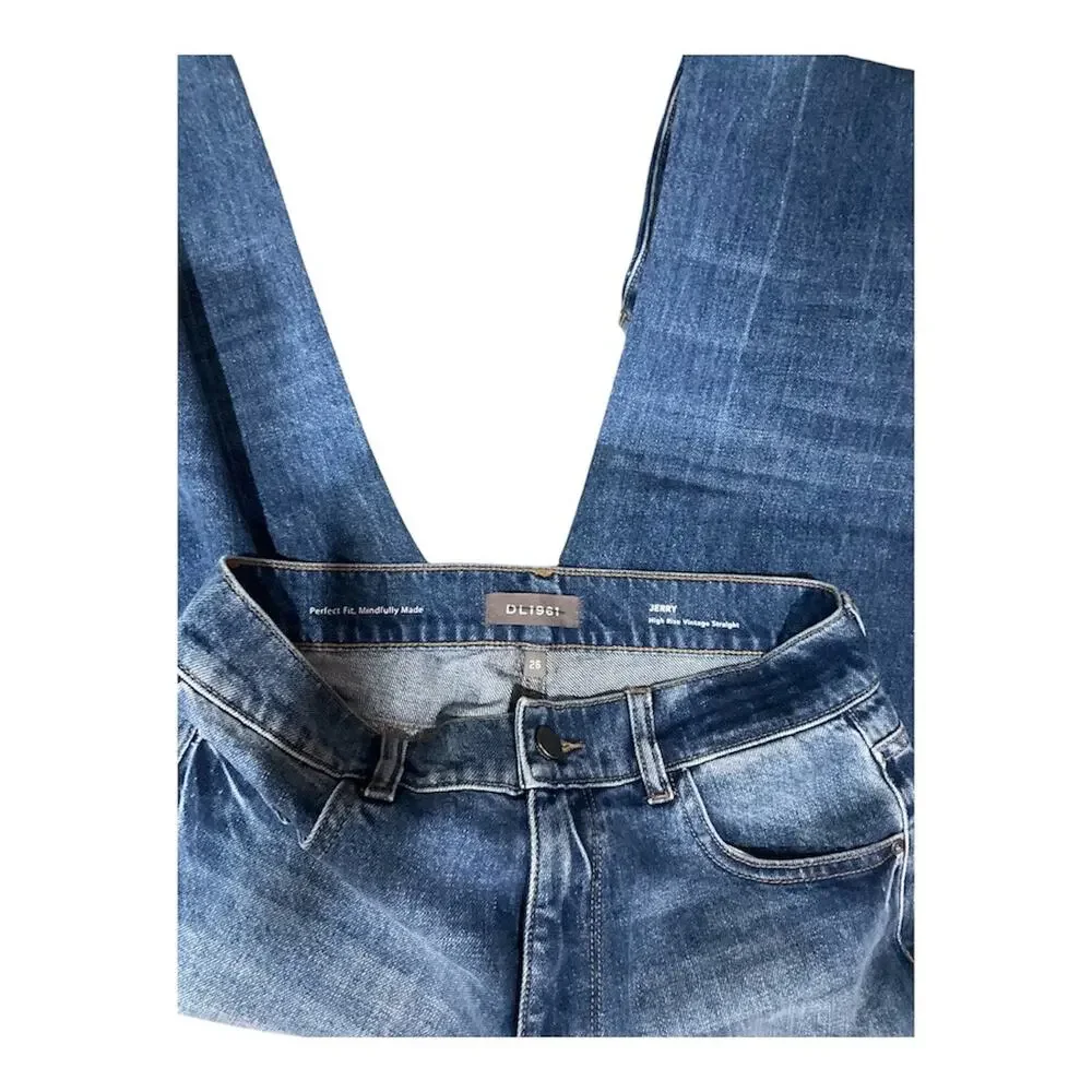 DL1961 Jerry High Rise Vintage Straight Jeans Blue Woman 26 NWOT - Picture 3 of 3
